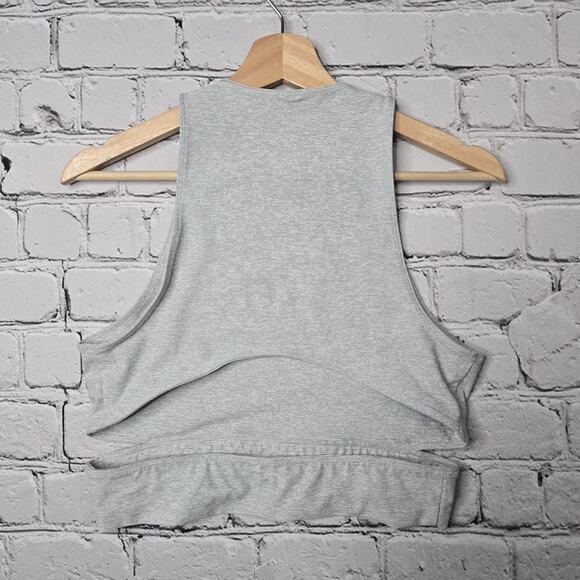 Outdoor Voices Slashback Light Gray Cut Out Detail Top Size Large - Picture 6 of 10
